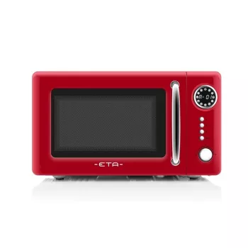 ETA Storio Red Solo galda mikroviļņu krāsns — 20 L, 700 W, 5 jaudas līmeņi, 245 mm pagriežamais šķīvis
