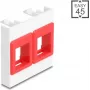 DELOCK Easy 45 modulis 2x Keystone ligzdas 45x45 mm balts/sarkans