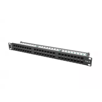 Lanberg PPU6-1048-B - Krosēšanas panelis - 1U - 19 inch