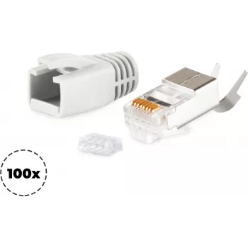 RJ-45 savienotājs ShiverPeaks 72067-100GR Pelēks
