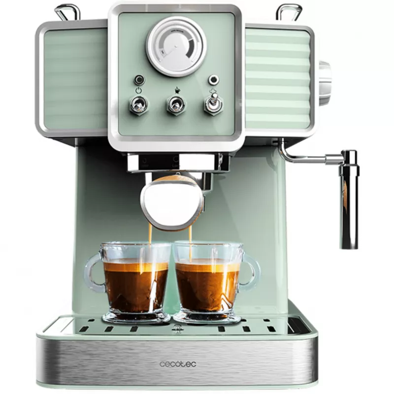 Cecotec 1576 Power Espresso 20 Tradizionale Light espresso kafijas aparāts, 20 bar, 1350 W, 1,5 l, gaiši zaļš