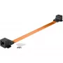 Loga caurlaide Ultra-Slim, RJ45, kabelis melns/varš, 30cm