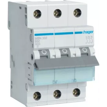 Hager MBN332 - B tipa - Piederumu barošanas bloks