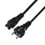 Strāvas kabelis SAVIO CL-67 1,2 m H03VV-F 3×0,75 mm² IEC C5 – CEE7/7 melns