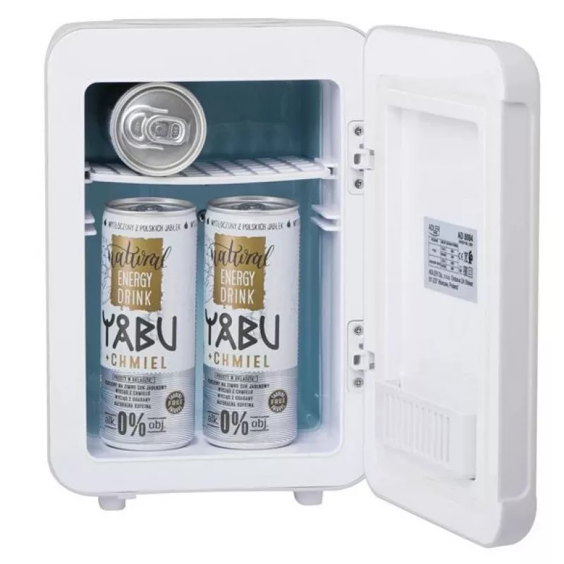 Mini ledusskapis Adler AD 8084G — pelēks, 4 L, 12V/230V, pārnēsājams