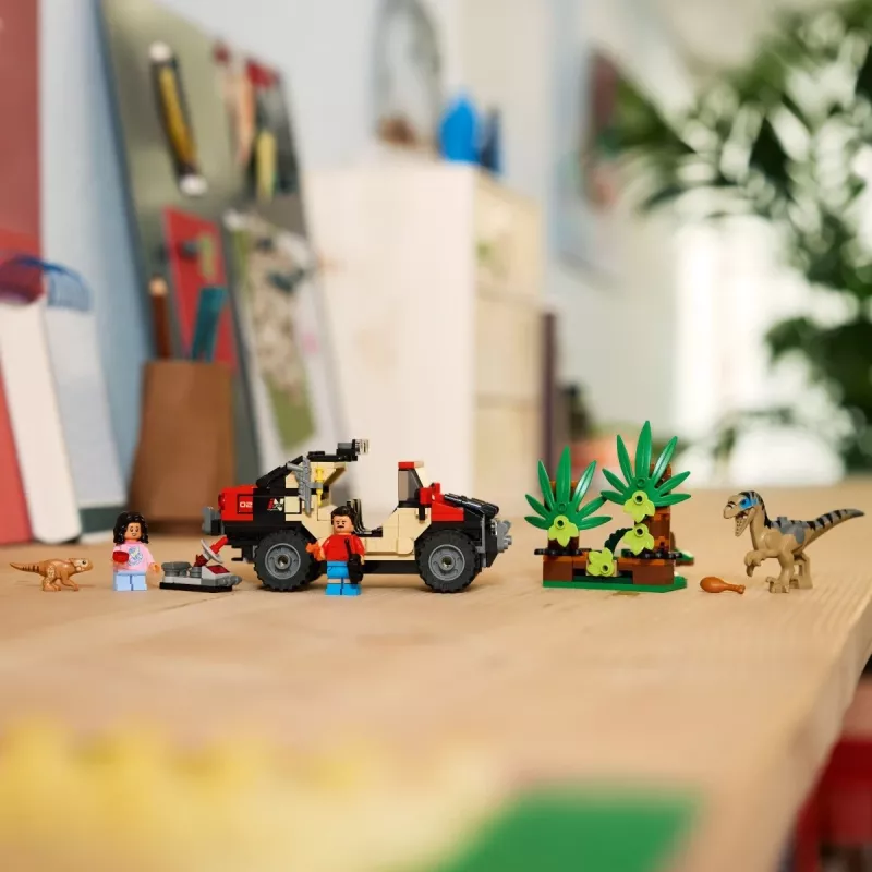 Konstruktors LEGO Jurassic World 76972 Raptora bezceļa bēgšana, 285 gab., 2 minifigūras, vecums 6+