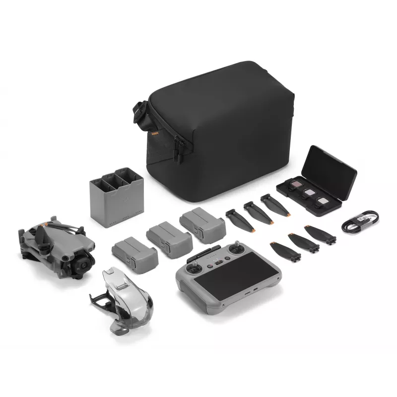 DJI Mini 5 Pro Fly More Combo (RC2) – viegls dronis ar 50 MP kameru, Lidar, 3 akumulatoriem un tālvadības pulti ar ekrānu