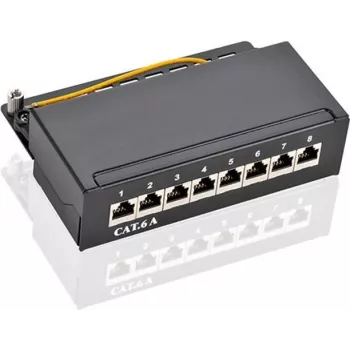 Goobay 62065 - RJ-45 - Cat6a - S/FTP (S-STP) - 22/26 - Melns - Statīva uzstādīšanai (62065)