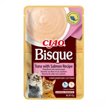 INABA Ciao Bisque krēmveida zupa gardums kaķiem, ar vistu, liellopu gaļu un zivi, 24 x 40 g