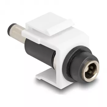 DeLOCK Keystone modulis DC 5.5 x 2.1 mm ligzda - DC 5.5 x 2.5 mm spraudnis balts