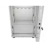 19 collu 42U LANBERG stāvošais skapis 600×600 mm Pelēks ar stikla durvīm un LCD (Flat Pack)