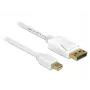 DeLOCK 83484 Mini DisplayPort kabelis 5 m Balts