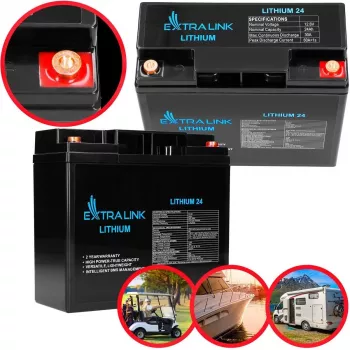 Extralink uzlādējams akumulators LiFePO4 24000 mAh 12,8 V