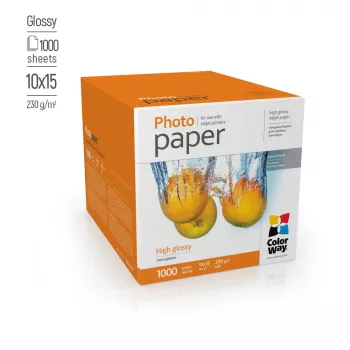 Foto papīrs ColorWay 10×15 cm spīdīgs 230 g/m², iepakojums fotogrāfiju drukāšanai