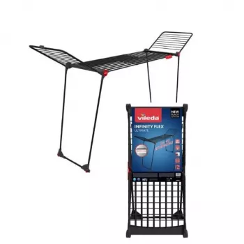 Grīdas žāvēšanas statīvs VILEDA Infinity Flex Ultimate — tērauds, melns, 1 gab., 5 gadu garantija
