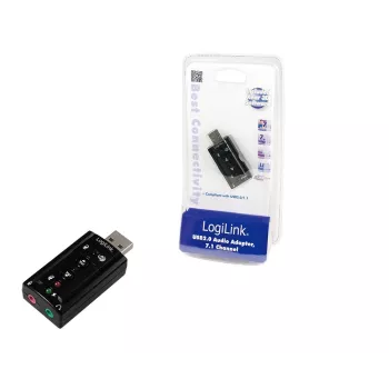 Ārējā USB skaņas karte LOGILINK UA0078, 7.1 kanālu, kompakta