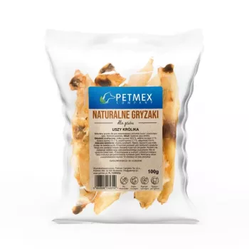 PETMEX suņu košļājamais trusis auss - 100g
