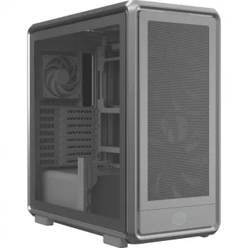PC Midi Tornis Cooler Master MasterFrame 600 Mesh Sudraba — atbalsta ATX/EATX, priekšā 2×200mm, 2.5 collu/3.5 collu diskdziņi