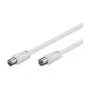 Wentronic Goobay Antenas savienojuma kabelis, 100% ekranēts, balts, 10 m - Coax spraudnis Koax ligzda (50716)