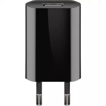 USB sienas lādētājs GOOBAY 5 W, 1x USB 2.0, ieeja 100–240 V, melns