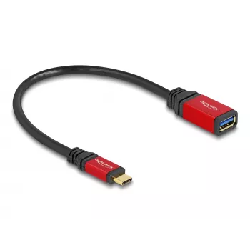 USB Adapter DeLOCK 60172 USB Type-C vīriešu uz USB Type-A sieviešu 10 Gbps 15 cm sarkans metāls