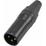 XLR 3-pin savienotājs Omnitronic IP aizsardzības modelis 30208435, vīriešu/sieviešu audio kabeļa savienotājs