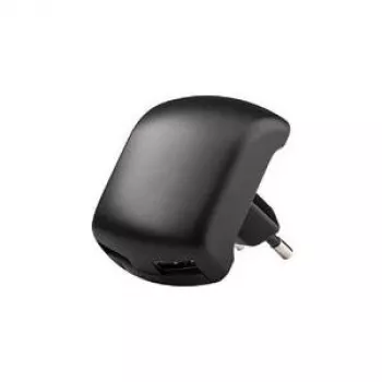 USB lādētājs 230V uz 2x USB (2A) - Ceļojumu lādētājs (Melns, gumijots)