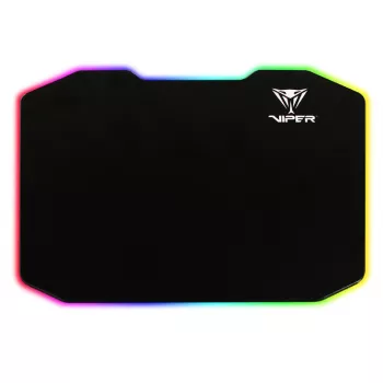 Pelēkdēls PATRIOT Viper Gaming Melns — polimērs/gumija, LED apgaismojums, USB barošana, neslīdošs, 353.5×242.7 mm, 5.5 mm biezums