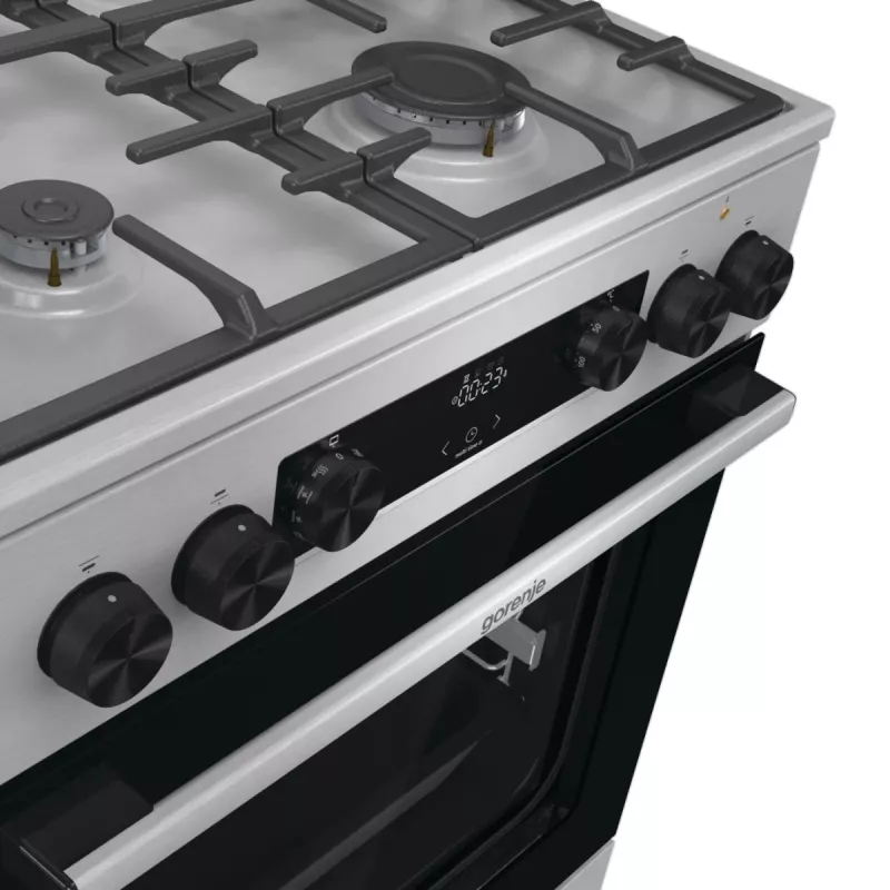 Gorenje GKS6C71XF Brīvi stāvoša plīts ar cepeškrāsni Sudraba
