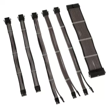 Pagarinātāju komplekts Kolink Core Adept — pīts PET apvalks, 6 gab., 20+4pin, 8pin, 4+4pin, 3×6+2pin (300–350 mm)