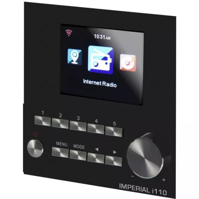 DABMAN i110 WLAN interneta radio + multivides atskaņotājs, koka korpuss