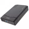 HDD/SSD ārējais korpuss Unitek Y-3035 — 2.5/3.5 collu SATA, USB 3.2 Gen 1 (USB Type-B), 6 Gbit/s, melns, ar tīkla adapteri