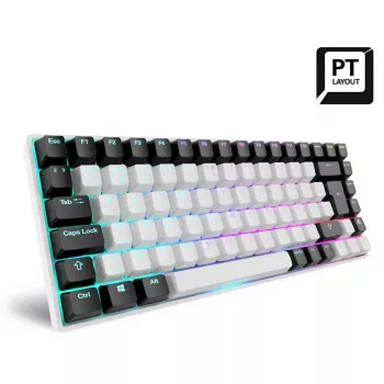 Sharkoon SKILLER SGK50 S3 mehāniskā tastatūra 75% USB QWERTY Portugāļu balta