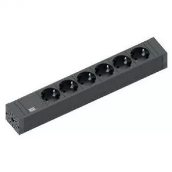 Pagarinātājs Bachmann 420.0018 2m 6 Kontaktligzdas Melns