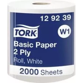 Papīra dvieļi Tork 129239, 2-kārtu, ruļļa dozatora loksnes, universāliem darbiem