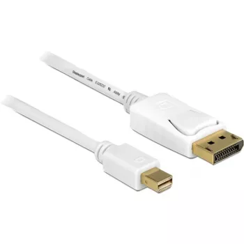 DeLOCK DisplayPort kabelis - Mini DisplayPort (vīr.) - DisplayPort (vīr.) - 3,0m - Balts (83483)