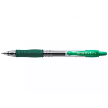 Pilot BL-G2-7 Zaļā gēla pildspalva 0,4 mm gals, caurspīdīgs korpuss