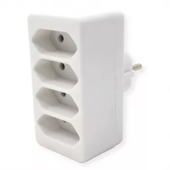 Pagraipu sloksne Bachmann 921.273 – 4× Euro kontaktligzdas, balts PVC