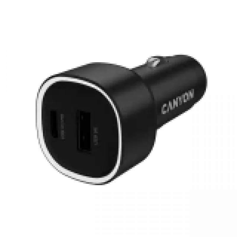 CANYON autolādētājs OnDrive 48 PD 48W USB-A+USB-C Melns