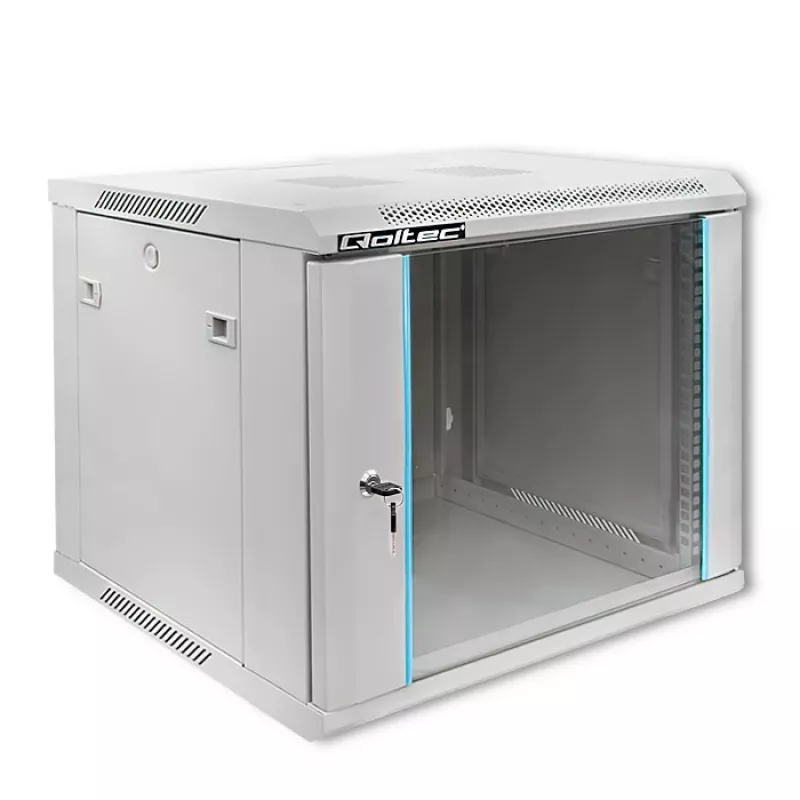 Rack skapis QOLTEC 19 collu 9U 600x500x600 sienas vai grīdas montāžas serveru korpuss