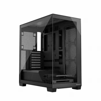 PC korpuss MODECOM Volcano Stellar NF ATX midi tornis, rūdīts stikls, melns, atbalsta ATX/micro ATX, GPU līdz 420mm, CPU dzesētājs 175mm