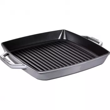Grila panna Staub 40511-785-0 33 cm indukcijas grafīta pelēka