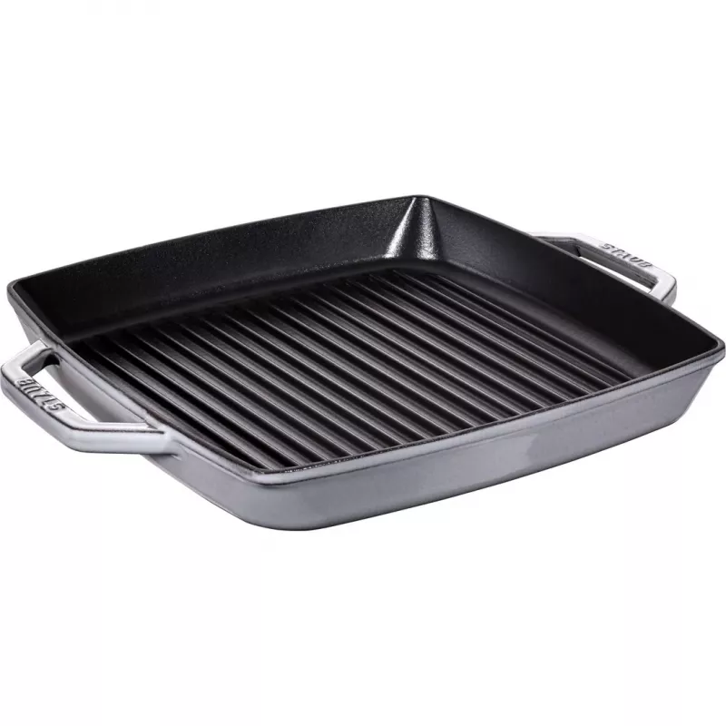 Grila panna Staub 40511-785-0 33 cm indukcijas grafīta pelēka