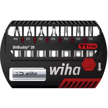WIHA 42137 - Bit-Set BitBuddy, 8-gabalu jaukts, 29 mm, TY-Bit (42137)