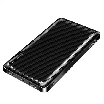 Logilink Power bank, Li-Po, 2x USB-A, USB-C | PA0316 | 10000 mAh | Melns