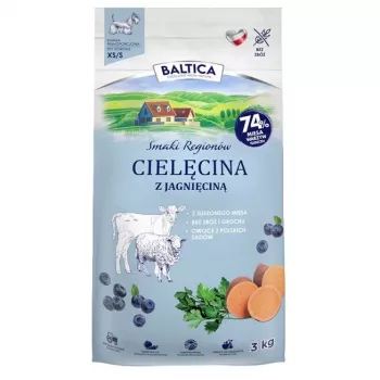 BALTICA regional flavours Small breeds Teļa gaļa ar jēru - sausā suņu barība - 3kg