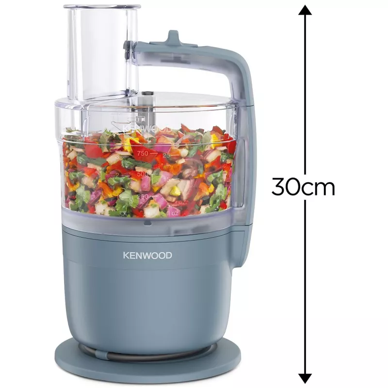 Virtuves kombains Kenwood FDP23.140GY MultiPro Go — kompakts portatīvais smalcinātājs, pelēks