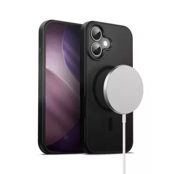 Crong Hybrid Frost MAG Cover Case iPhone 17 Matēti Melns
