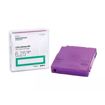 HPE LTO Ultrium 6 RW datu lentes kasetne C7976AN — 6,25 TB, violeta, 20 iepakojums