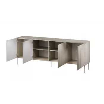 Kumode Cama Meble ISLA 2000x400x750 mm, matēts smilškrāsas, skaidu plātnes korpuss